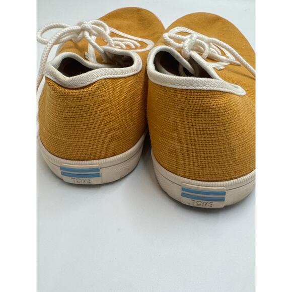 TOMS · Women’s 9 · Heritage Sneakers · Yellow Canvas Lace Up Flats - Picture 7 of 7